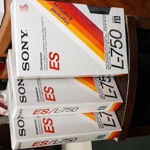 3PC Sony L-750 Beta Video Cassettes Sealed New